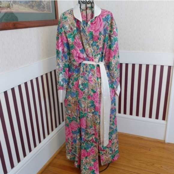 VICTORIA'S SECRET 80s Vintage Duster Robe Size Small - Picture 1 of 6